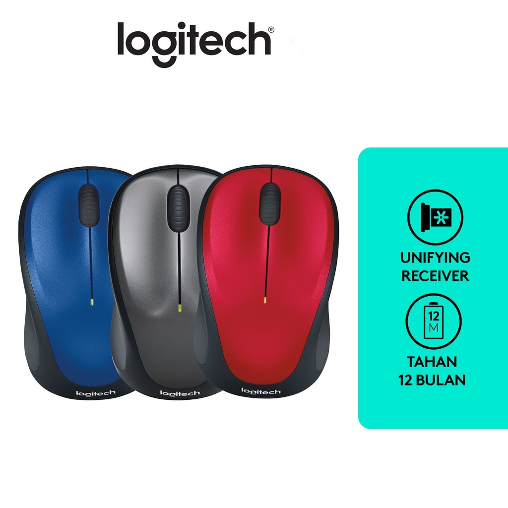 Chuột Không Dây Logitech M235 Cao Su Cho Windows Mac, ChromeOS