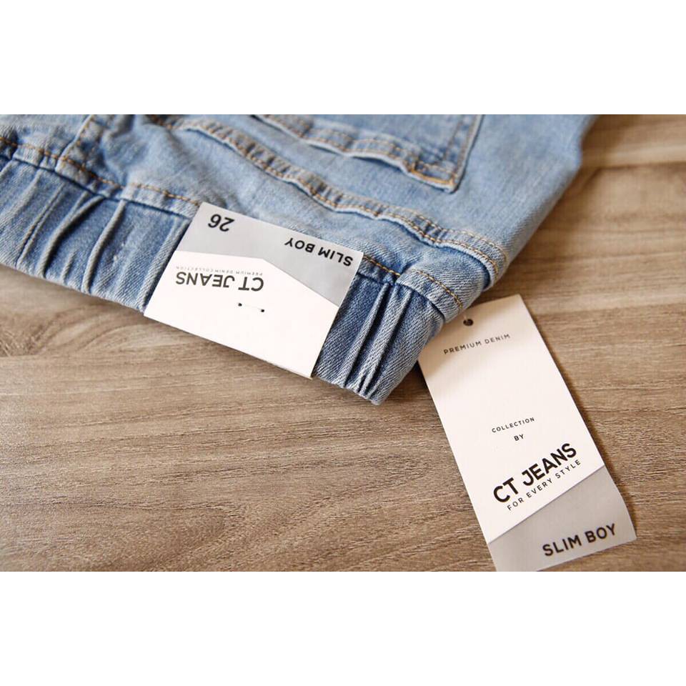 Quần jeans lửng cạp chun C**T Jeans