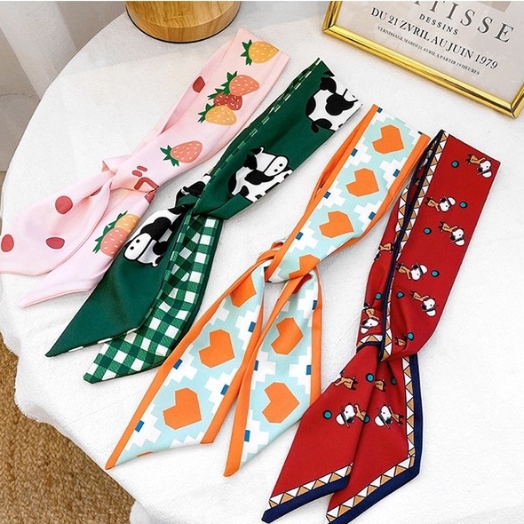 Dây Buộc Tóc - Khăn Lụa Buộc Tóc Xinh Xắn, khăn lụa choàng cổ Phong Cách Hàn Quốc Dành Cho Phụ Nữ - #dây cột tóc