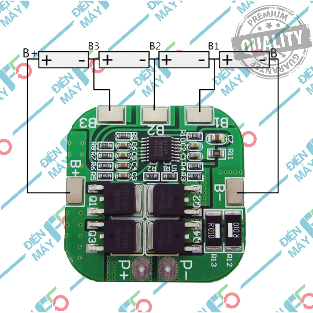 DMF5 Mạch sạc và bảo vệ cell pin Li-ion 4S 14.4v 16.8V 20A HX