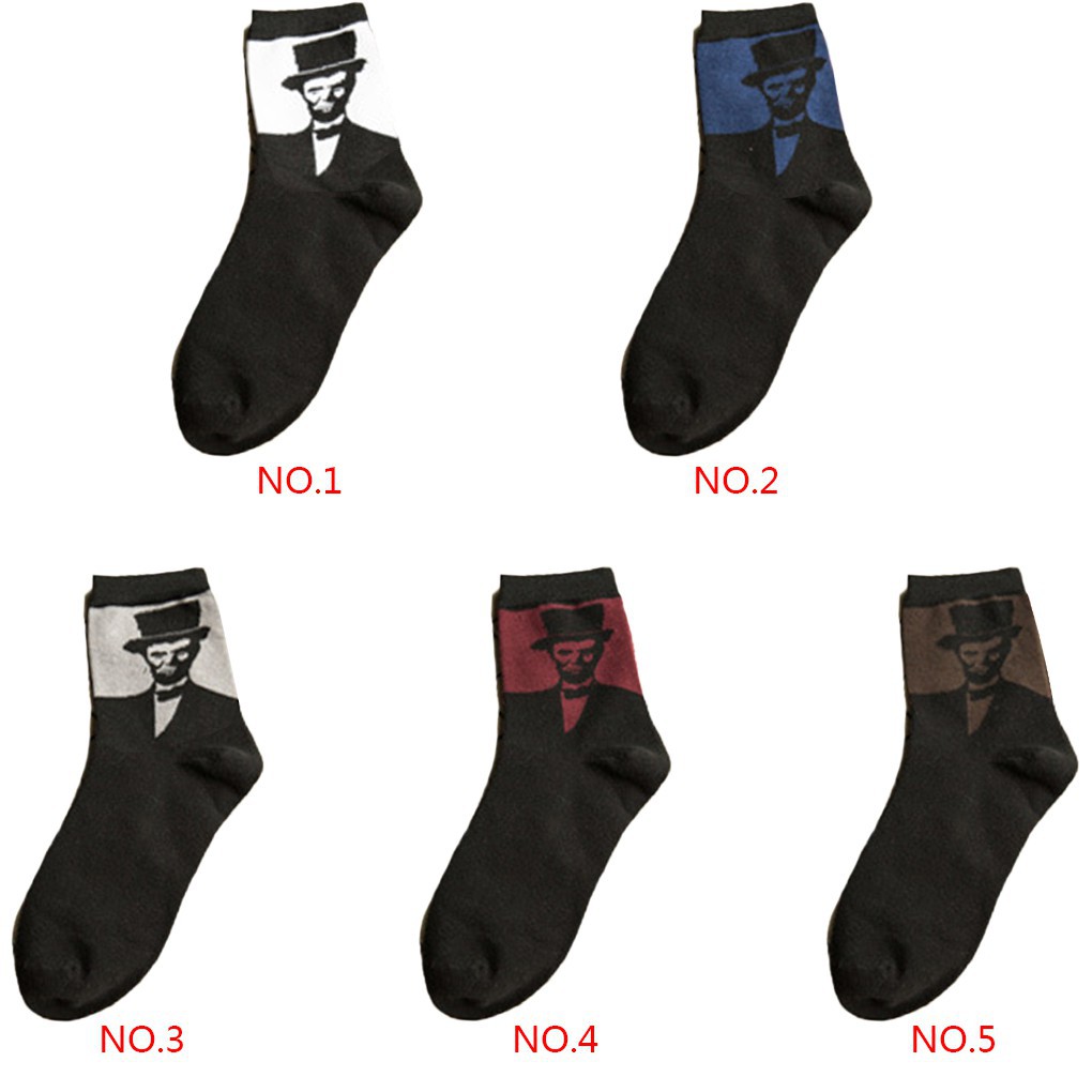Tất cotton nam cổ cao hình người đàn ông độc đáo