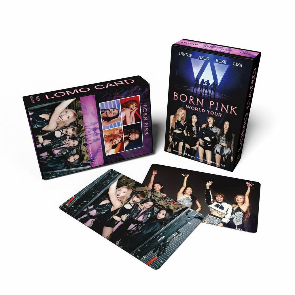 Thẻ Lomo card BlackPink bo góc Born Pink World Tour Xanh Album Thần Tượng Kpop