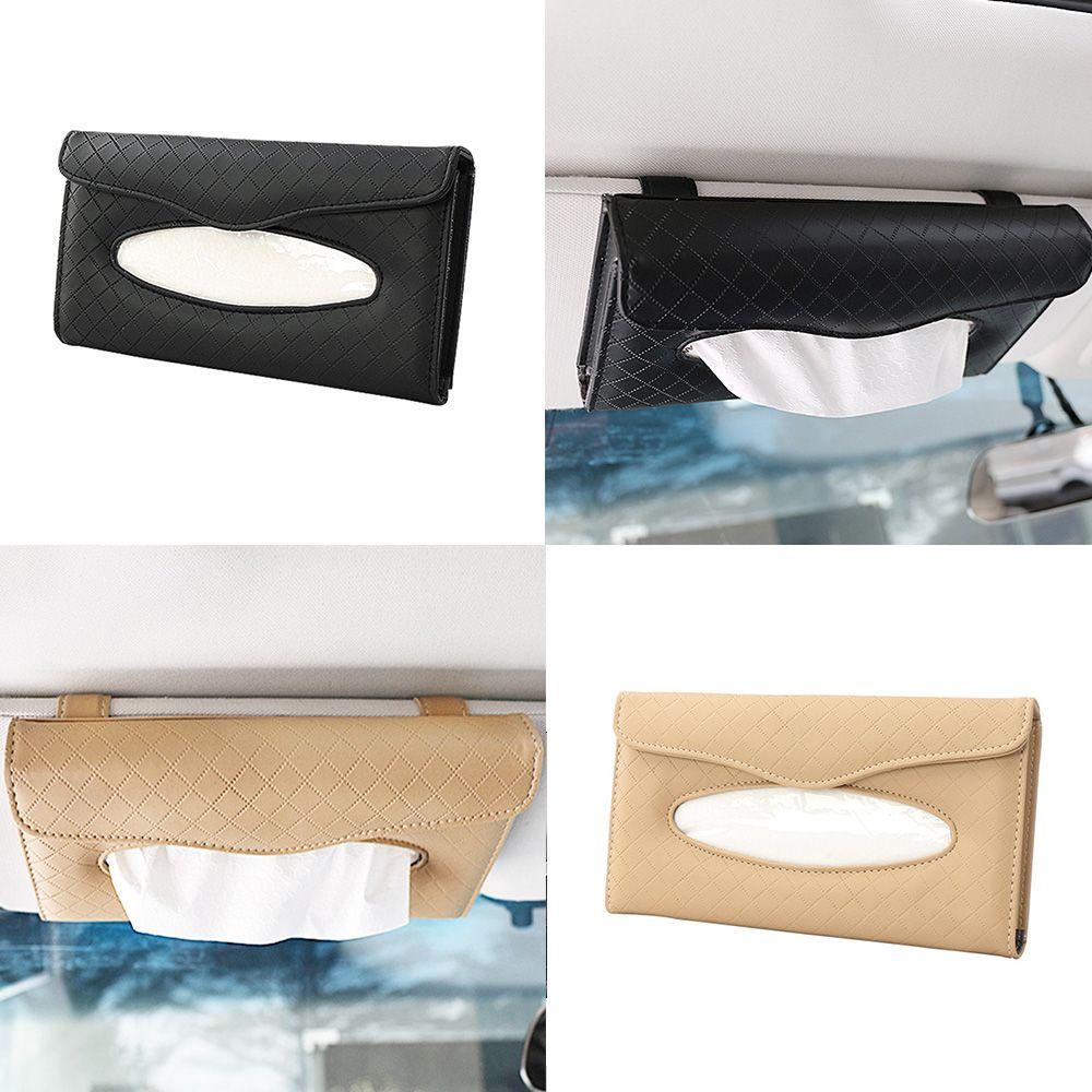 MYRONGVN Hộp Đựng Khăn Giấy Bằng Da PU Gắn Ghế Ngồi Xe Hơi Tiện Dụng Giá Đỡ