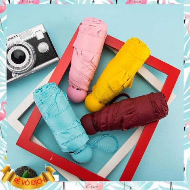 Dù Chống Nắng/ Tia Cực Tím Gấp GọnFREESHIPÔ Gấp Gọn Mini Hình Viên Thuốc Nhỏ Gọn Tiện Dụng