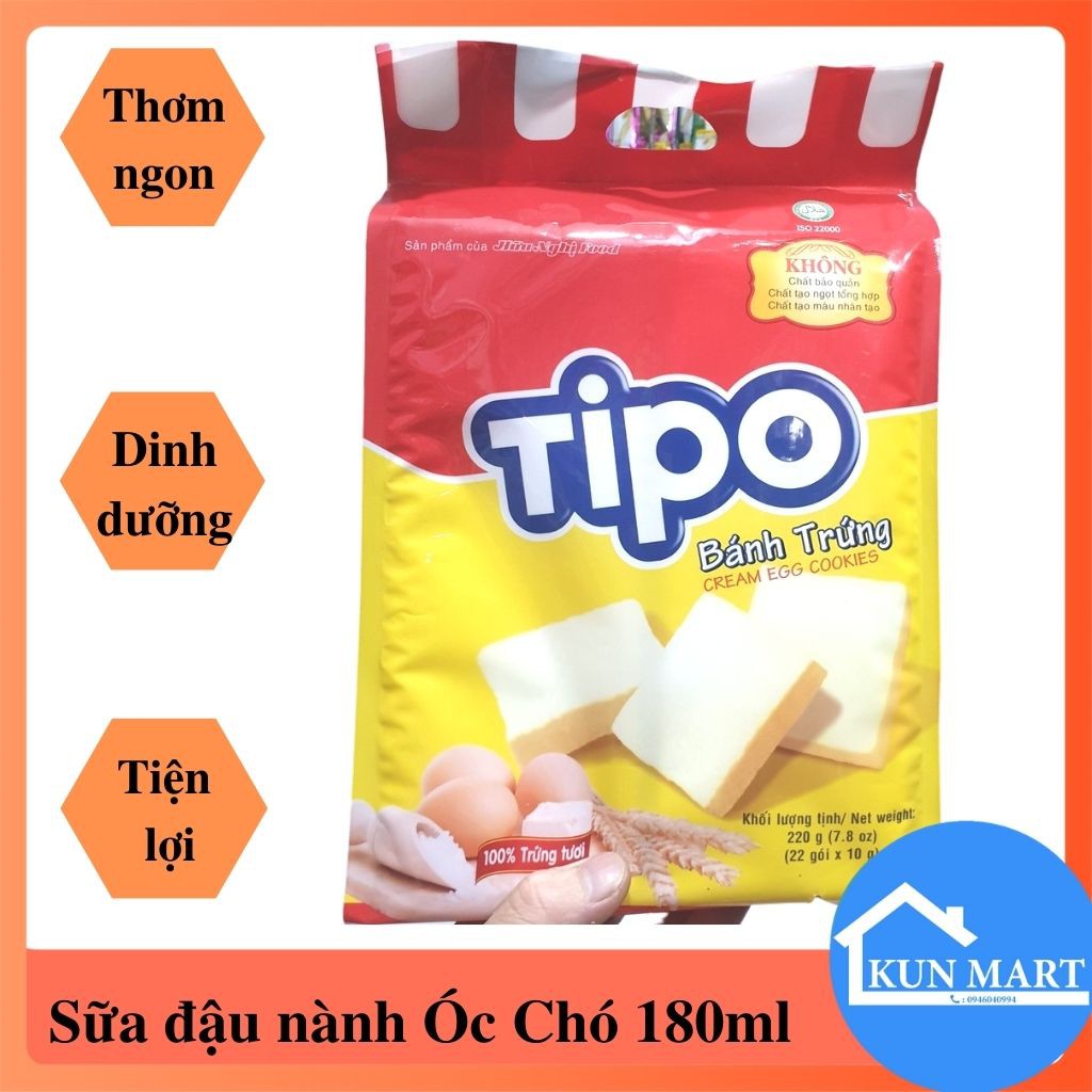 Bánh trứng Tipo Thơm Ngon túi 220g