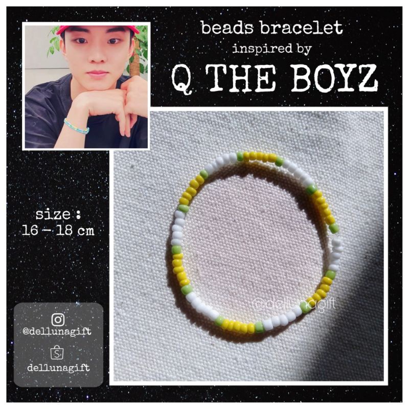 Áo thun tay ngắn in chữ Q THE BOYZ BRACELET BRACELET