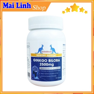 |DATE 3-2026| Viên Uống Bổ Não Tăng Tuần Hoàn Máu Lên Não Của Úc - AuGoldHealth Ginkgo Biloba 2500mg - 100 Viên