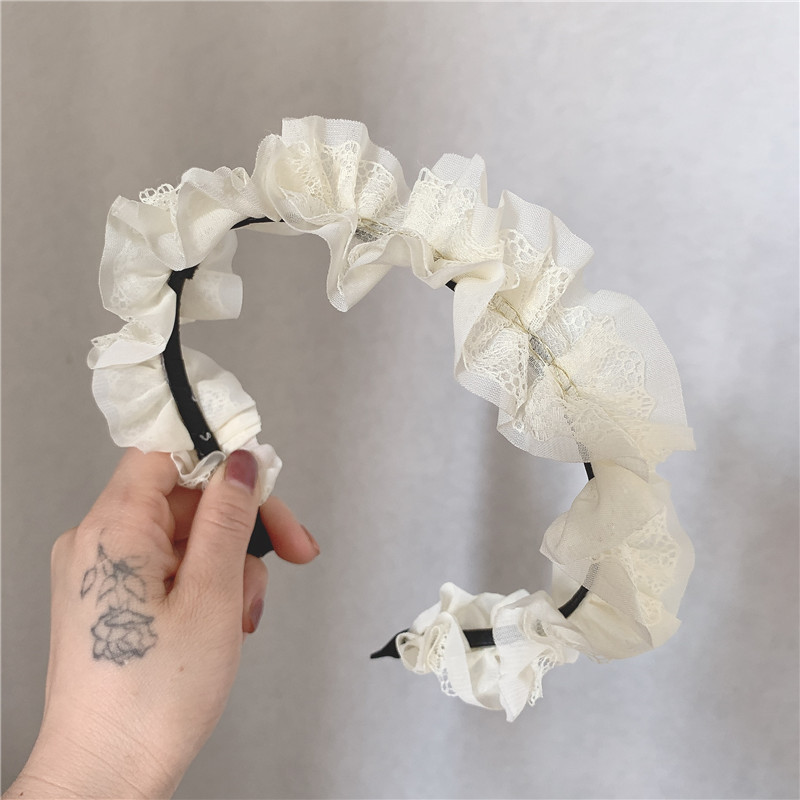 Băng đô cài tóc phối ren dễ thương xinh xắn