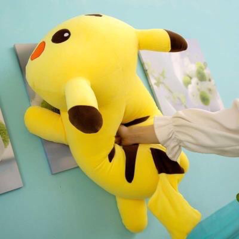 Gối Ôm Cho Bé, Gấu Bông PIKACHU Vàng, Chất Liệu Cao Cấp, Mềm Mại