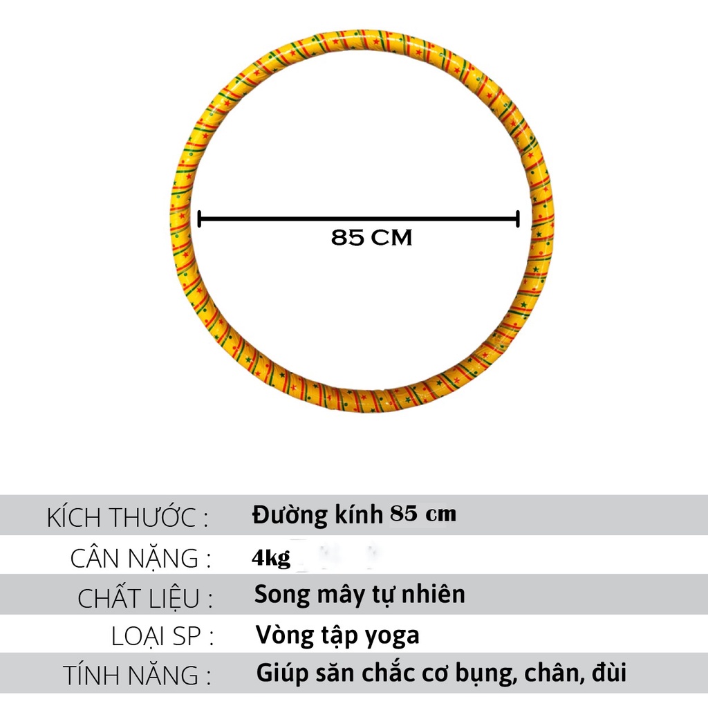 Vòng lắc eo bụng giảm mỡ thông minh song mây KAVAMO VL02 tặng dây đo eo 2m loại đẹp và 1 phần quà hấp dẫn