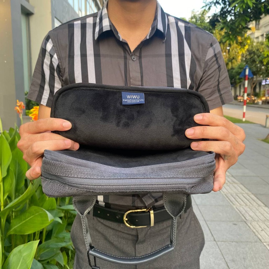 Cặp, Túi đeo dọc chống sốc WiWu Vertical Double cho Macbook, Laptop - 13, 14, 15, 16 inch