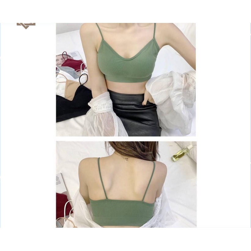 Áo lót nữ hở lưng chữ U kiểu 2 dây freesize 37-60kg sexy cotton có mút đệm mỏng BRA01