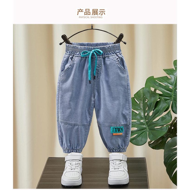 [Babycat Hàng Có Sẵn Quần Jean Tencel Mỏng Dáng Rộng Phong Cách Nhật Hàn Chống Muỗi Thời Trang Mùa Hè Nhật Bản Dành Cho Bé Trai