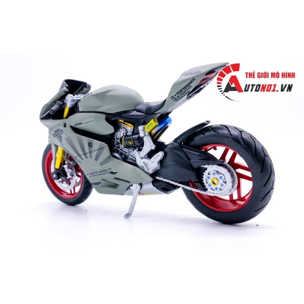 MÔ HÌNH XE ĐỘ DUCATI 1199 PANIGALE S LIBERTY WALK NỒI KHÔ 1:12 AUTONO1 D221A