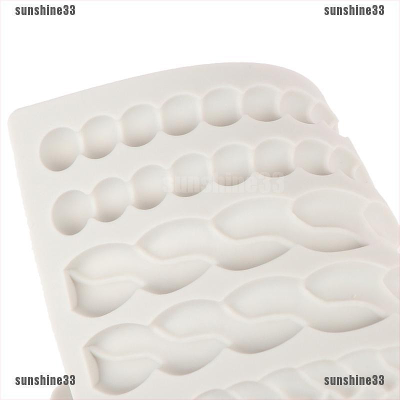 Khuôn Silicone Tạo Hình Ngọc Trai / Xoắn / Thắt Bím Trang Trí Bánh