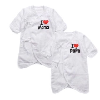 Set 2 bộ body xô I❤️Papa Mama cho bé sơ sinh