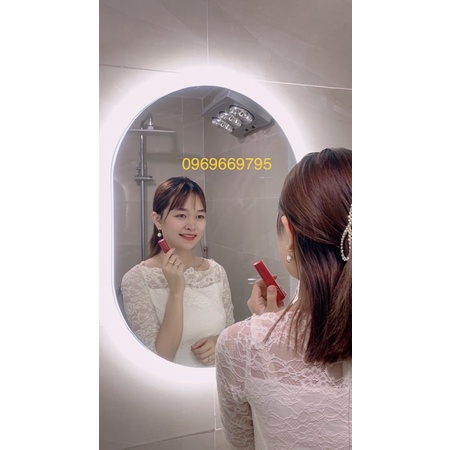 Gương nhà tắm đèn led hậu 𝗛𝗮̀𝗻𝗴 𝗖𝗼́ 𝗦𝗮̆̃𝗻, Gương trang điểm treo tường Siêu Sang và