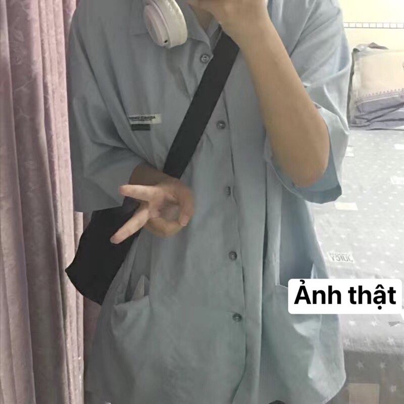 SƠ MI TAY LỠ FORM RỘNG CÓ TÚI HAI BÊN SƯỜN LÊN DÁNG CỰC NĂNG ĐỘNG CHÀO HÈ PHONG CÁCH UZZLANG