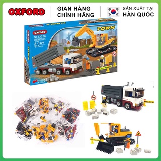Bộ Lego Xe Công Trình - Đồ Chơi Xếp Hình Xe Tải Lego Công Trường Oxford ST33326 gồm 610 Mảnh An Toàn Cho Trẻ Em