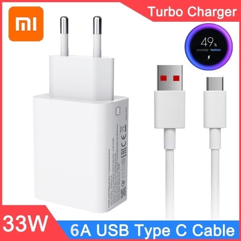 XIAOMI Dây Cáp Sạc Nhanh Loại c 33W QC 4.0 100cm 6A Cho Mi 11i 11X Pro 10S 11 10T Lite 10i 5G Poco M2 X3 F3
