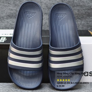 Dép Adidas Duramo chính hãng màu xanh đen sọc bạc