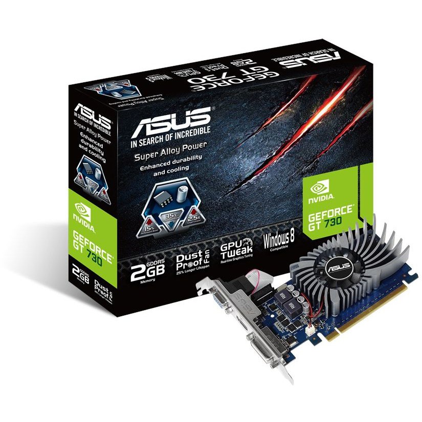 Card đồ họa bo lùn Asus gt 730 2gb DDR5 còn bảo hành chính hãng 1 năm