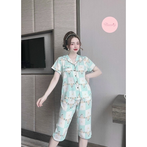 Đồ bộ lửng Pizama Flamingo