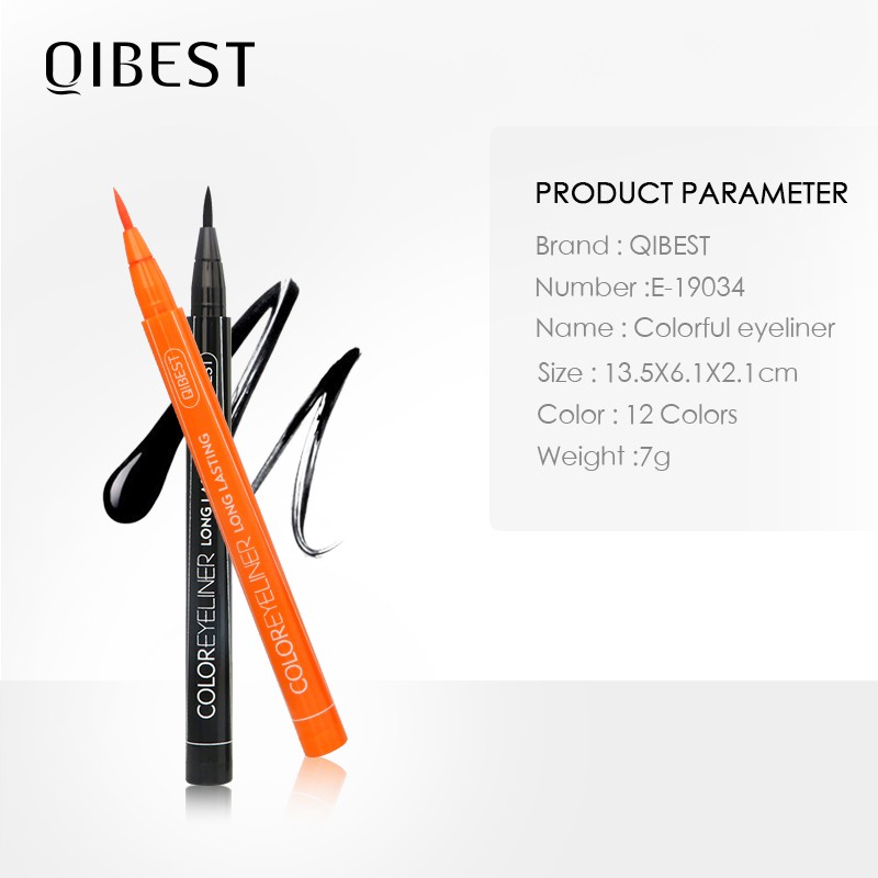 Bút Kẻ Mắt QIBEST Trang Điểm Chống Thấm Nước/Mồ Hôi Sắc Tố Cao 7g | BigBuy360 - bigbuy360.vn