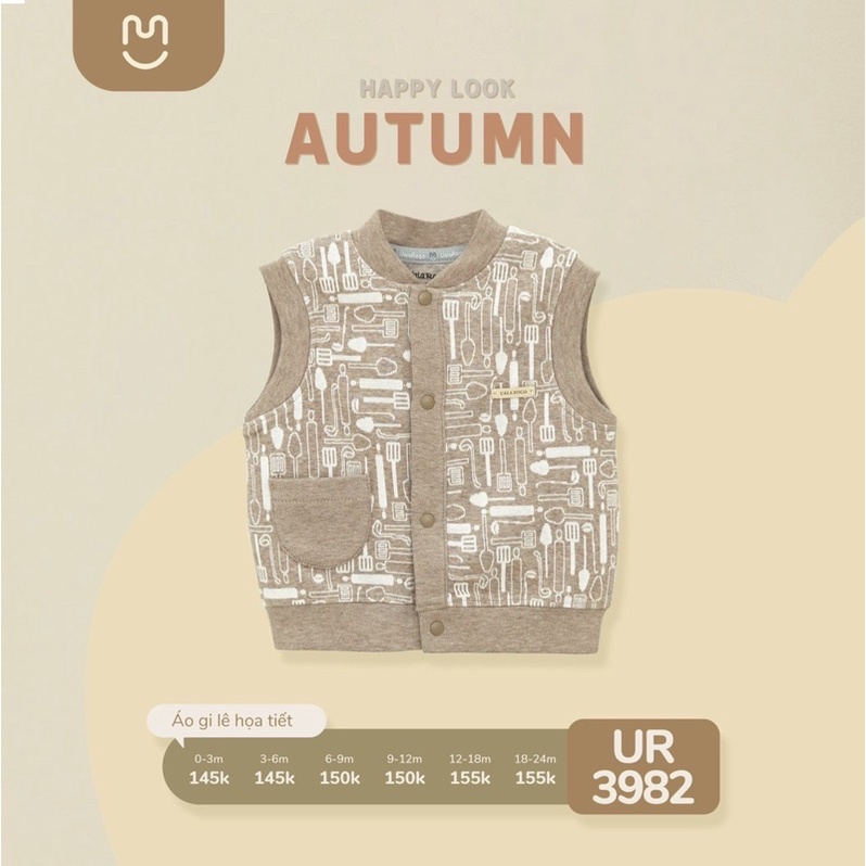 Gi lê nỉ UALA &amp; ROGO nỉ mỏng cho em bé ấm áp mỏng nhẹ ( Gile, Ghi lê ) 3982  gile sơ sinh, Suzy baby
