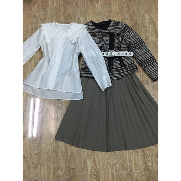 Pass áo tweed zara sz L