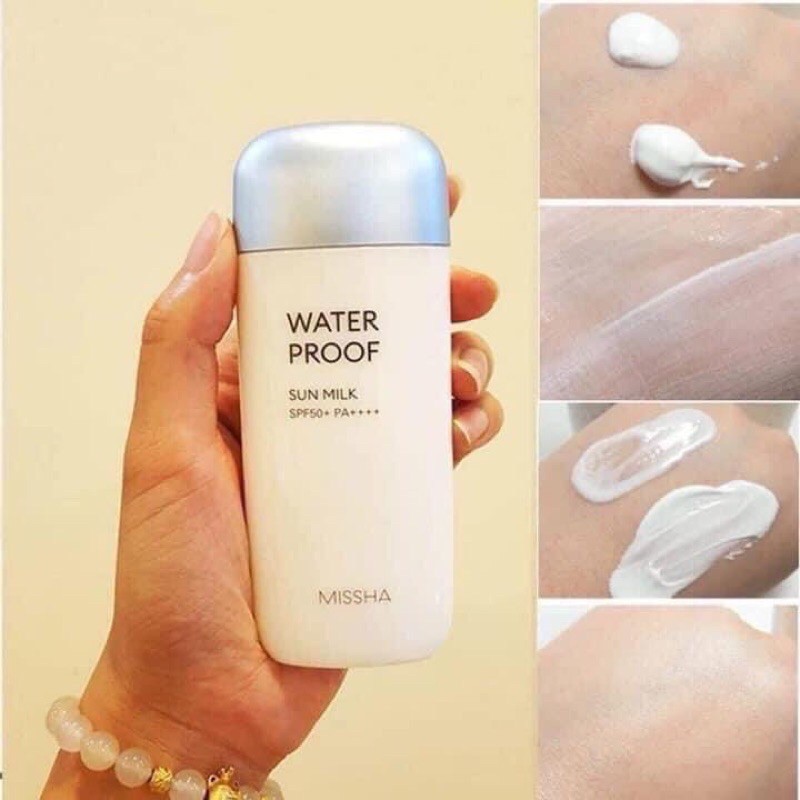 Kem chống nắng Missha xanh dương All Around Safe Block Waterproof Sun Milk 70ml