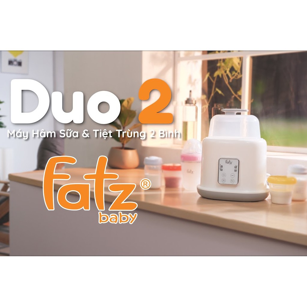 Máy hâm sữa tiệt trùng 2 bình điện tử Fatzbaby - Duo2 mã FB3223SL