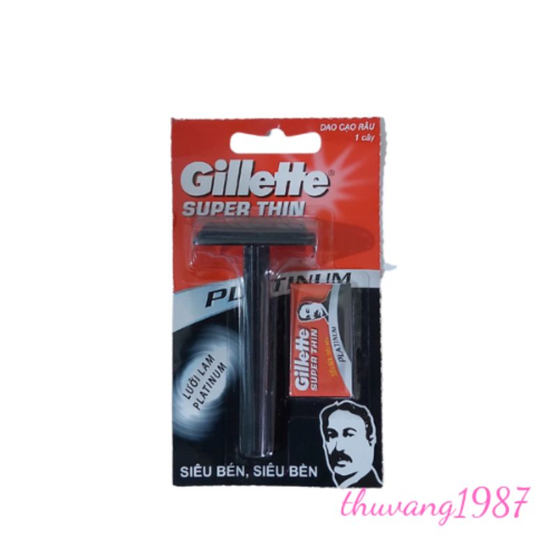 Dao cạo râu gillette super thin siêu bền kèm lưỡi lam