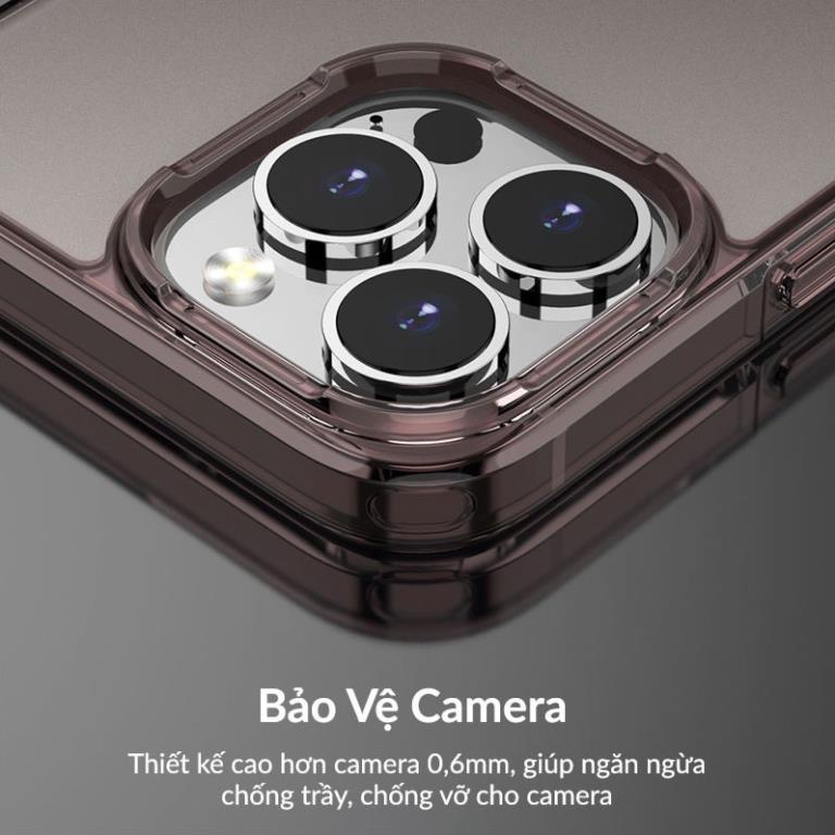 Ốp lưng Likgus nhám iPhone 13, 13 Pro, 13 Pro Max, 12, 12 Pro, 12 Pro Max trong nhám viền gờ cao chống sốc không ố màu