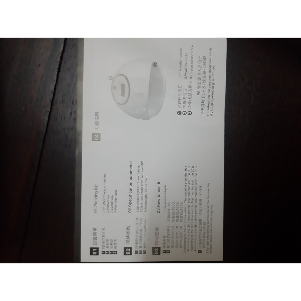 * Chuyên sản xuất cung cấp sỉ và lẻ toàn quốc *  Máy hơ Gel F6 LASER – 36 bóng – 48W – Diamond design.
