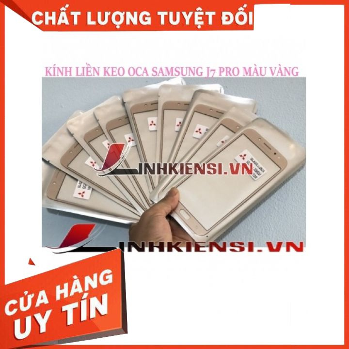 KÍNH LIỀN KEO SAMSUNG J7 PRO MÀU VÀNG⚡GIÁ SIÊU SỐC⚡ KÍNH ZIN , ĐẸP