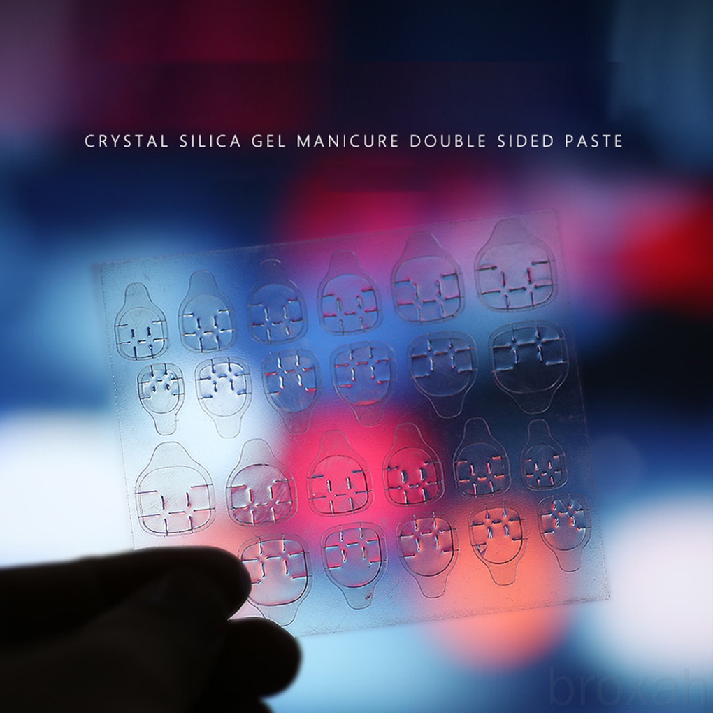 [Hàng mới về] Set 12/24 miếng keo hai mặt dán trang trí móng nghệ thuật an toàn tiện dụng