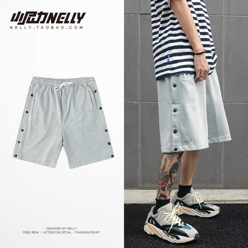 Quần short nam khuy bấm 2 bên đùi Nelly taobao ullzang chính hãng