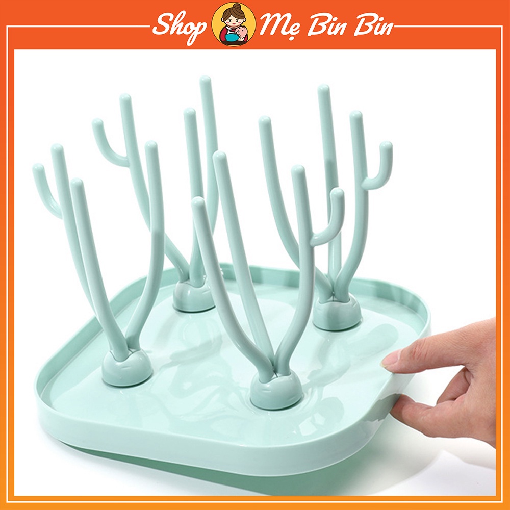 Khay úp bình sữa, núm ti cho bé, tháo lắp gọn gàng