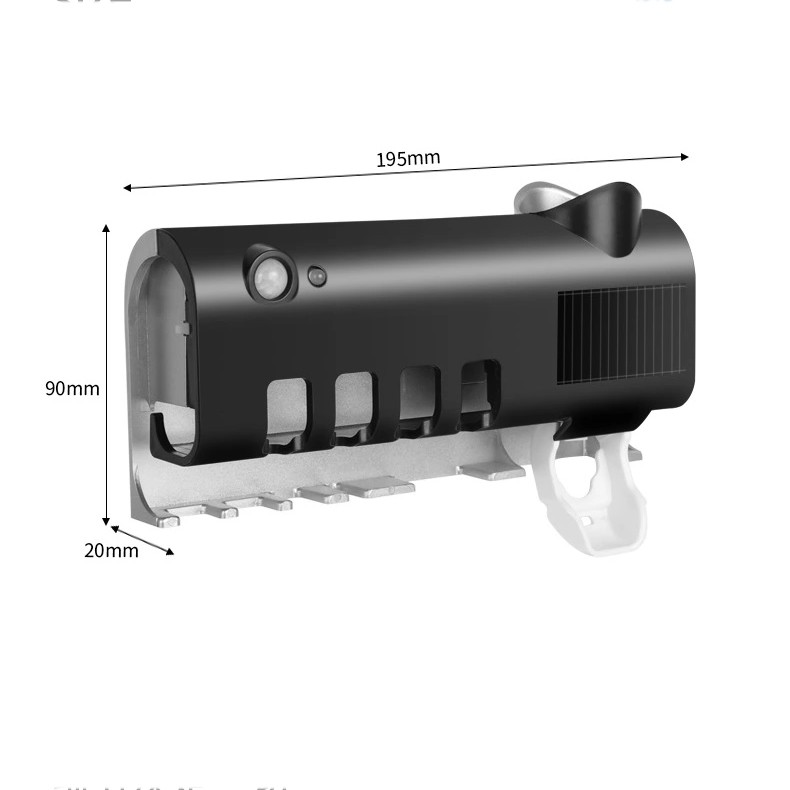 Giá treo bàn chải ⚡ ĐA NĂNG ⚡Kệ nhả kem đánh răng tự động, khử khuẩn tia UV công nghệ cao Châu Âu