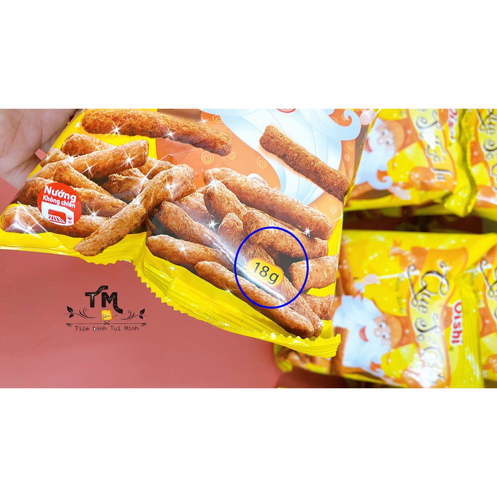 [Mã 44FMCGSALE1 giảm 0.1 đơn 250K] 10 gói Bánh Snack Que Socola Ông già tuổi thơ 18g