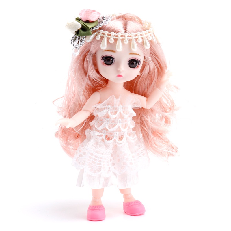 Búp bê Barbie Xinh Xắn HDY cao 17cm kiểu dáng công chúa cho trẻ có khớp linh hoạt đồ chơi