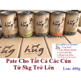 THỨC ĂN HỖN HỢP HOÀN CHỈNH CHO CHÓ Dạng Pate Hug enriching ur love Lon 400g Xuất xứ Thái Lan - Pet shop Uytinpro