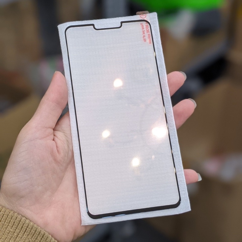 Cường Lực LG V50 ThinQ, Loại Full Màn, Thường, Phủ NaNo Viền Đen. Miếng Dán Màn Hình Trắng Trong. Son Pixel