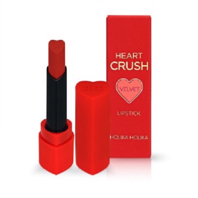 Son Kem Lì Không Chì, Mềm Mịn Lâu Trôi, Son Thỏi Trái Tim Holika Holika Heart Crush Lipstick Comfort Velvet