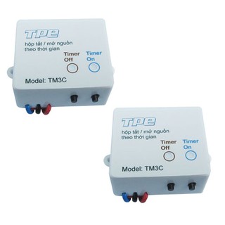 2 cái công tắc hẹn giờ tuần hoàn tpe tm3c - 220v, 800w - sx tại vn