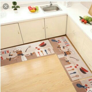 Combo bộ 2 thảm nhà bếp cao cấp (45x68 và 45x120cm)