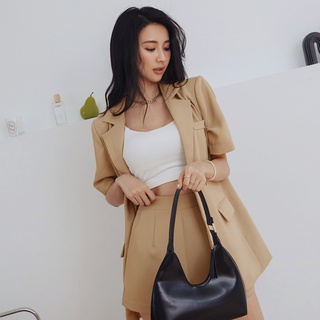 Áo blazer ngắn tay có đệm vai mát nhẹ nữ Air Space Lady 2221826001