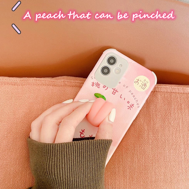 Ốp điện thoại họa tiết quả đào xinh xắn cho Iphone 12 Pro Max Mini Se2020 11pro Max Ix Xr Xs Max 7 8 Plus | BigBuy360 - bigbuy360.vn