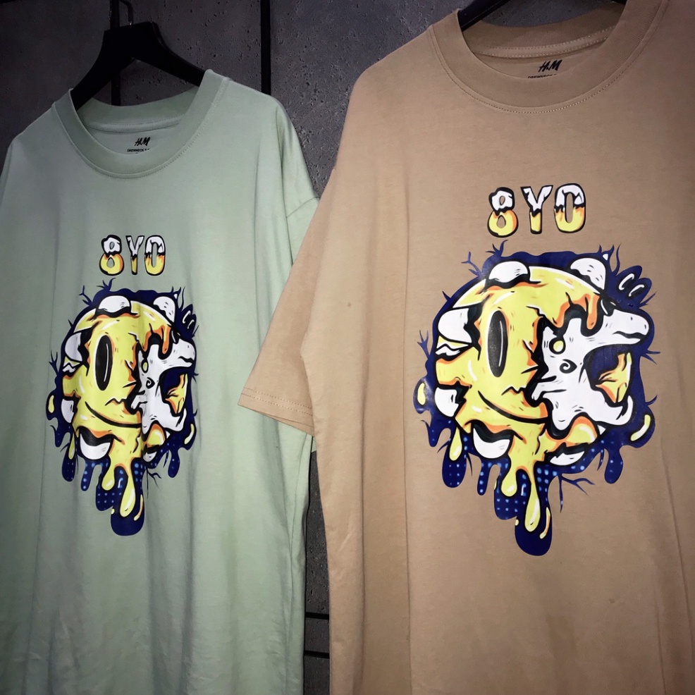 Áo Thun Tay Lỡ YO SMILE 2 Màu Unisex